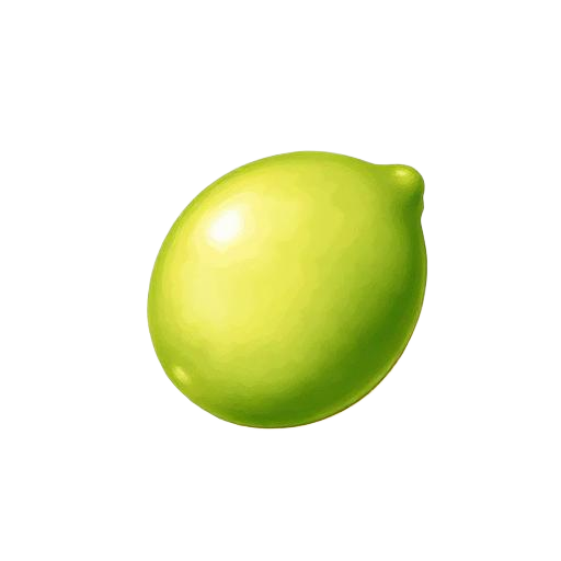 Lime illustration representing baby's stomach size at 8 Weeks