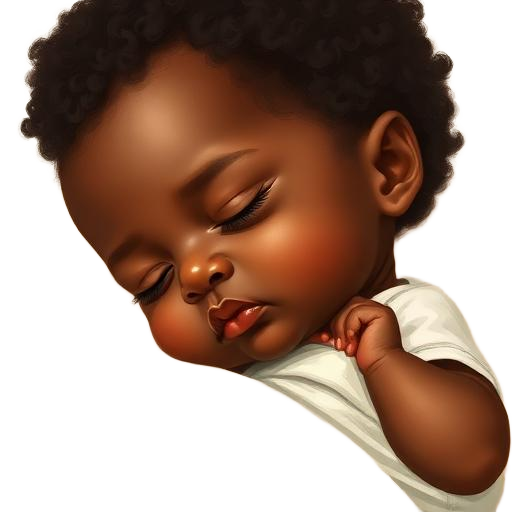 Sleeping baby with fluttering lashes