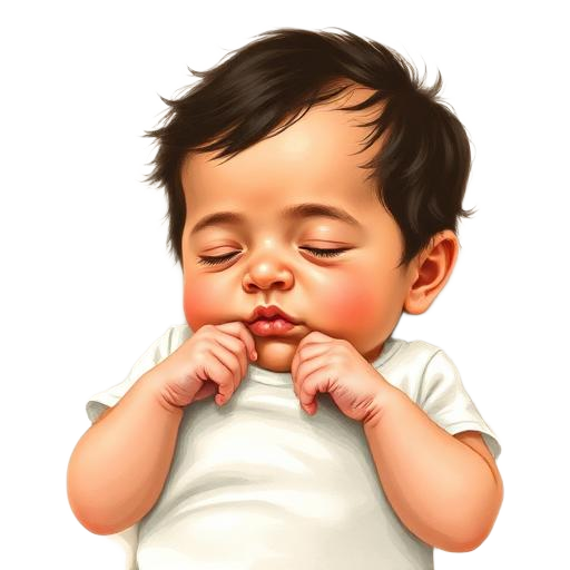 Baby making sucking motions