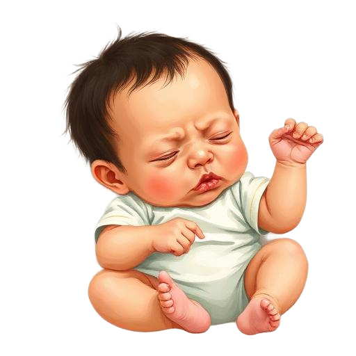 Fussy baby squirming